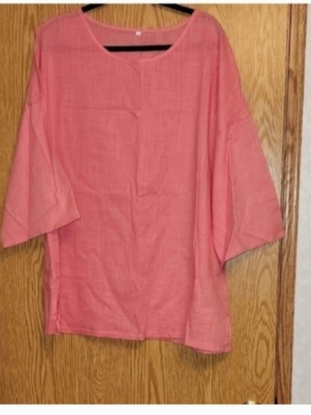 Women's Loose-Fit Coral Pink Top